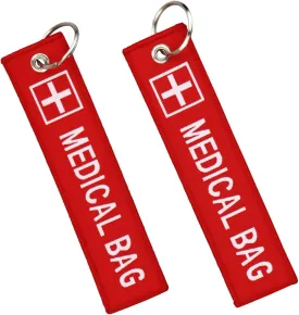 2 Pack Medical Alert Bag Tag for Medical Bag CPAP Respiratory Devices Diabetes Allergy Epipen Inside First Aid Tag