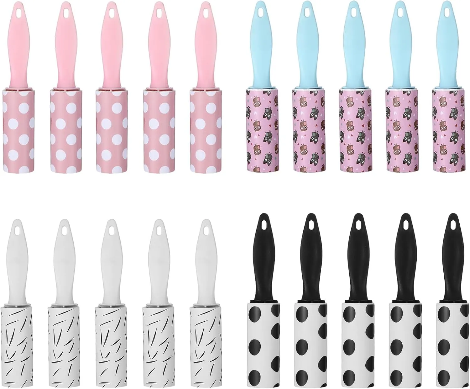 20 Pcs Mini Lint Roller for Travel Lint Roller Travel Size Mini, Small Rollers Romovers for Pet Hair Bulk Sticky Clothes for Pet Hair Extra Sticky Dog Cat