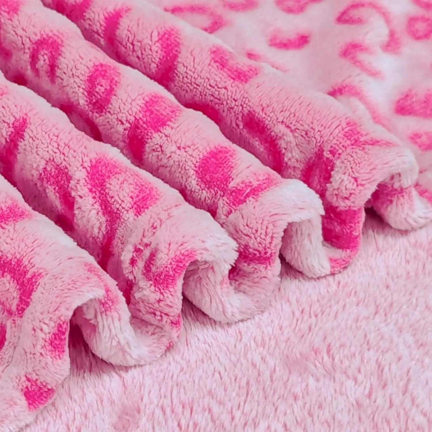 Bnuitland Pink Leopard Print Flannel Throw Blanket, 300 GSM Double Sided Fuzzy Fluffy for Bed Sofa Couch Travel, Super Soft Lightweight Cheetah Print Blanket for Adults and Kids, 5040 inch