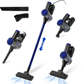 Corded Vacuum Cleaner, 17KPa Powerful Suction with 600W Motor, 4 in 1 Lightweight Handheld Stick Vacuum for Pet Hair Hard Floor and Carpet