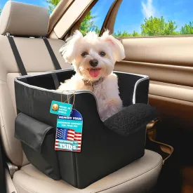 Dog Car Seats for Small Dogs - Waterproof Puppy car seat for Small Dogs 0-15 lbs - Foldable Dog Car Bed with Storage Pockets Portable and Breathable Elevated Anti-Slip
