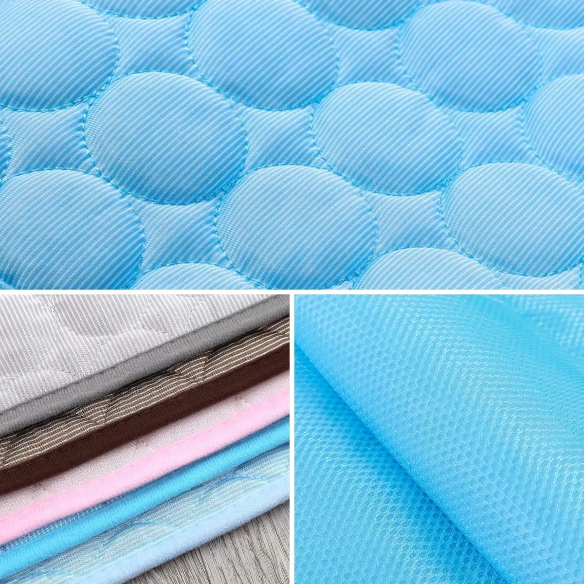 Dog Cooling Mat Washable, Portable Summer Dog Pad, Water-Absorbent Pet Cooling Pad, Ice Silk Self-Cooling Mat for Dog for Kennel/Sofa/Bed/Floor/Car Seats(Grey,15x19in)
