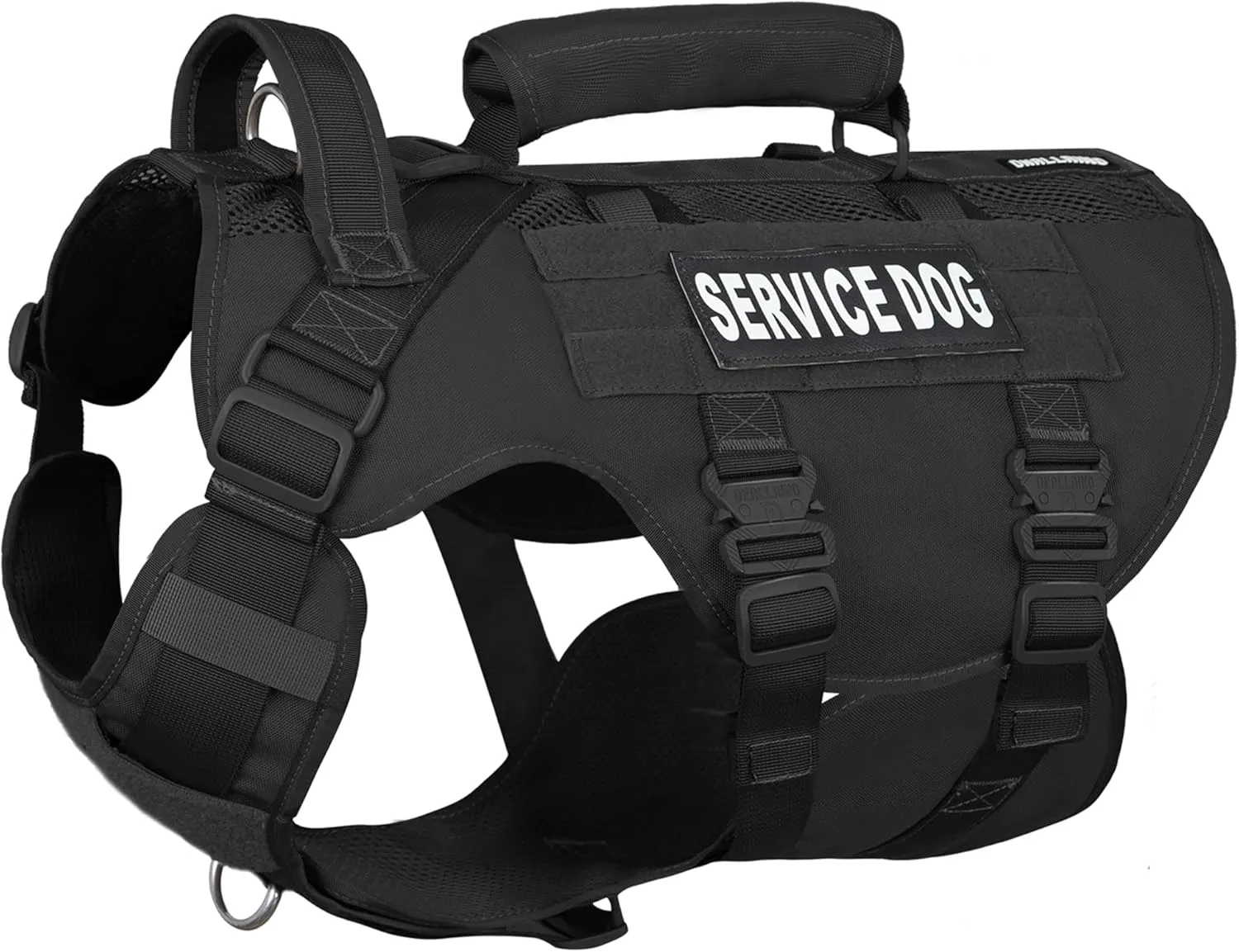 Dog Lift Harness for Large Dogs, Military Mesh Breathable Lift Harness with Molle Vest with 39g Metal Buckle for Training Hiking Walking