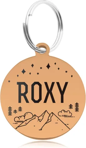 Dog Tags for Pets Personalized ID Tags for Dogs Cats Pets Dog Tag Engraved Stainless Steel Dog Tags Name Tag Custom Dog Tags ID Tag Collar for Puppy Cat Dogs 4 Colours 2 Sizes S/L (Round,Design3)