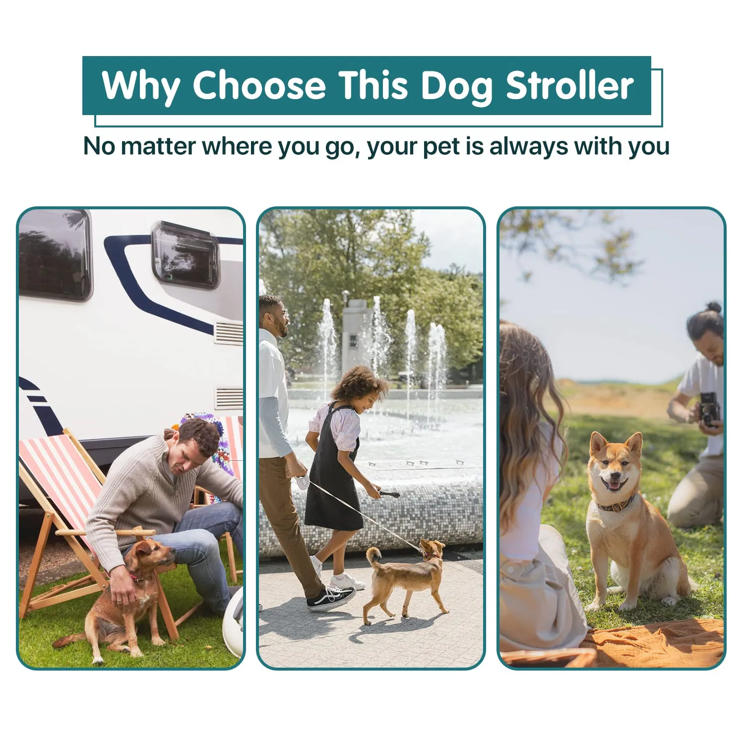 Double Pet Stroller for Cats Dogs 3 Wheels Lightweight Doggie Carrier Strolling Cart Folding Travel Animal Gear Carriage with Removable Liner Storage Ventilation, Double Decker Stroller, Black
