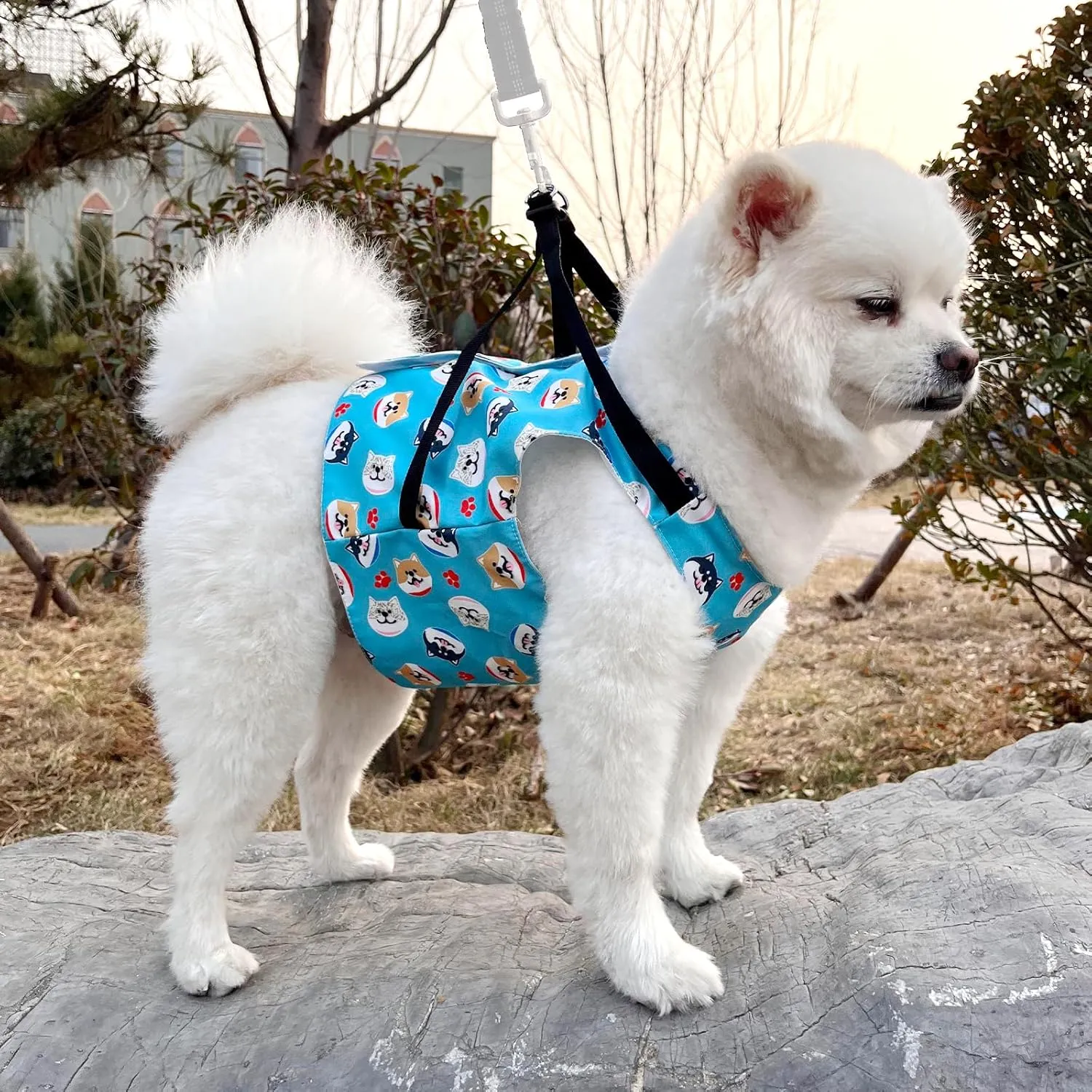 KUDES Dog Cooling Vest with Recyclable Ice Packs, Pet Adjustable Ice Chill Out Dog Harness Jacket Cooler with D Ring for Small Medium Large Dogs Walking Indoor Outdoor Summer