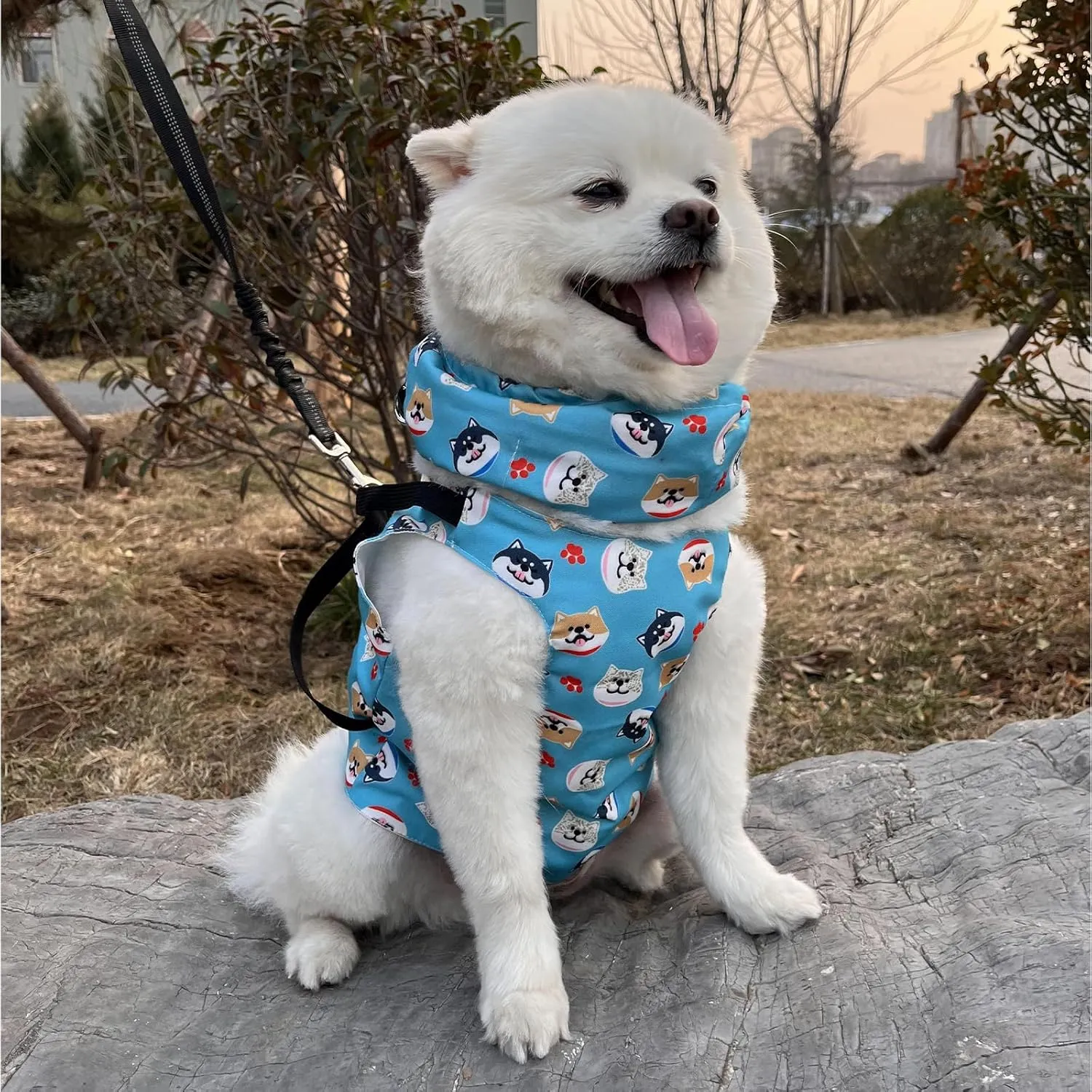 KUDES Dog Cooling Vest with Recyclable Ice Packs, Pet Adjustable Ice Chill Out Dog Harness Jacket Cooler with D Ring for Small Medium Large Dogs Walking Indoor Outdoor Summer