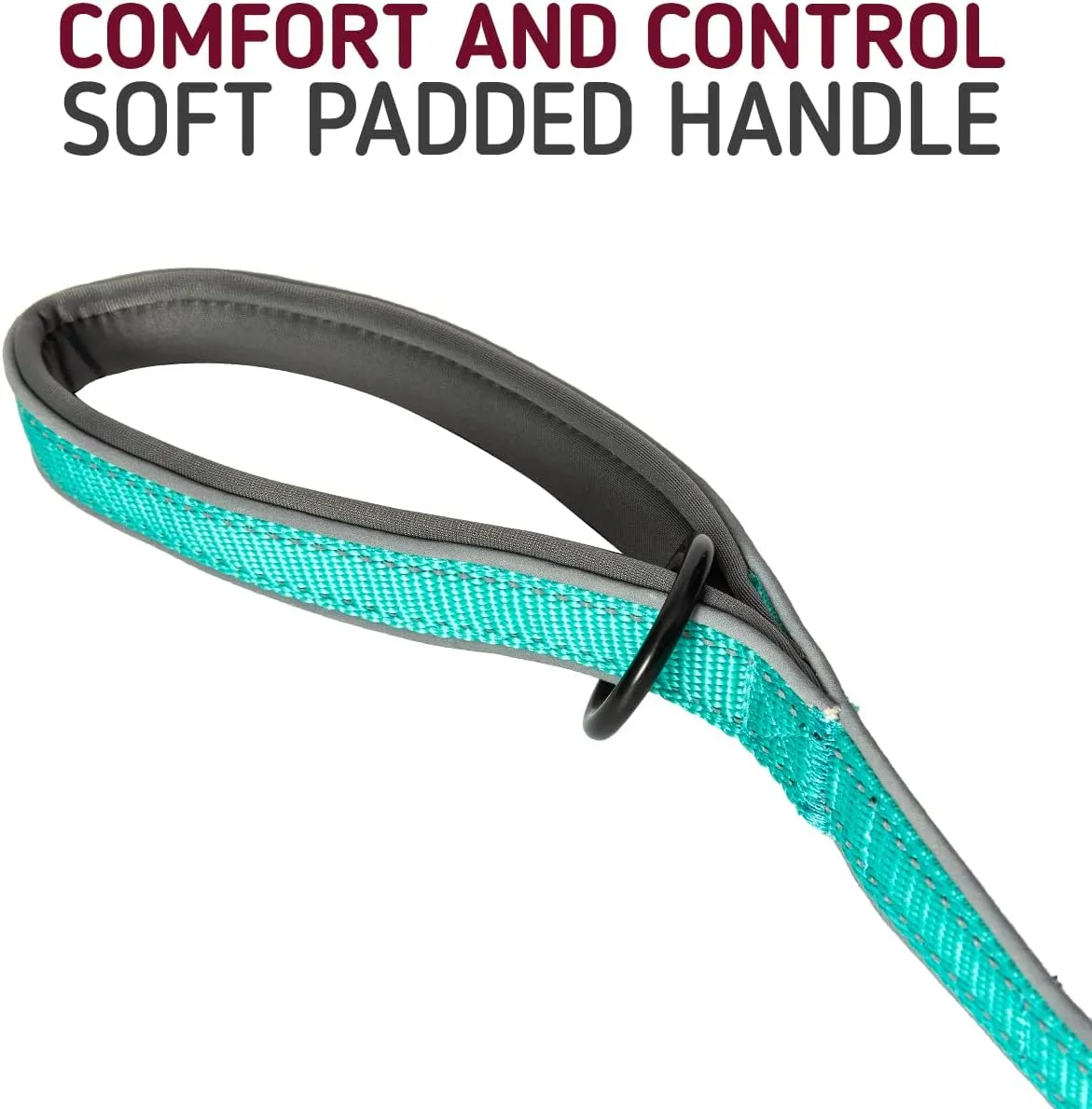 Leash Boss 6ft Ultra Comfort Double-Thick Soft Padded Handle Reflective Leash for Large and Medium Dogs, Heavy Duty for Large Breeds, Nylon for Small Dogs/Puppies