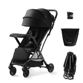 Momcozy ClickGo Lightweight Stroller, Compact Travel Stroller for Airplane with One-Click Fold, Baby Stroller and Toddler Stroller with Large Canopy for Kids from 0 Months, Extendable UPF50  Canopy