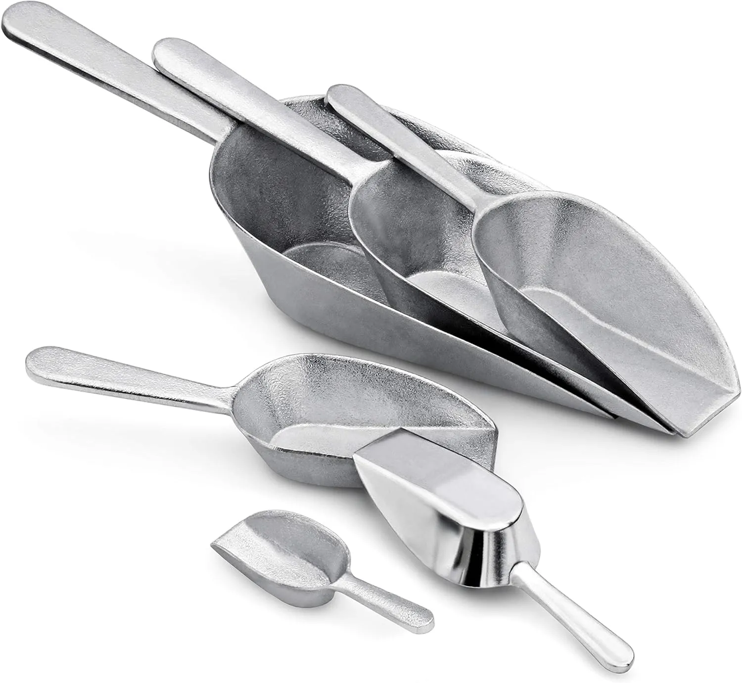 New Star Foodservice 34622 Cast Aluminum Flat Bottom Utility Scoop, 1oz, Extra Small Size, Silver (Hand Wash Only)