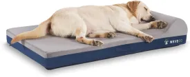 Orthopedic Dog Bed, 7.87-inch Thick Gel Memory Foam Pet Beds with Pillow, Durable Soft Flannel Fabric with Waterproof Liner & Removable Washable Cover Dog Beds for Medium Breed Dogs