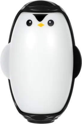 Penguin Shape Mini Lint Roller Portable Reusable Lint Roller Washable Pet Hair Remover for Laundry Suitable Travel Clothing Dust Cat Hair Debris Plush Surfaces (Black)