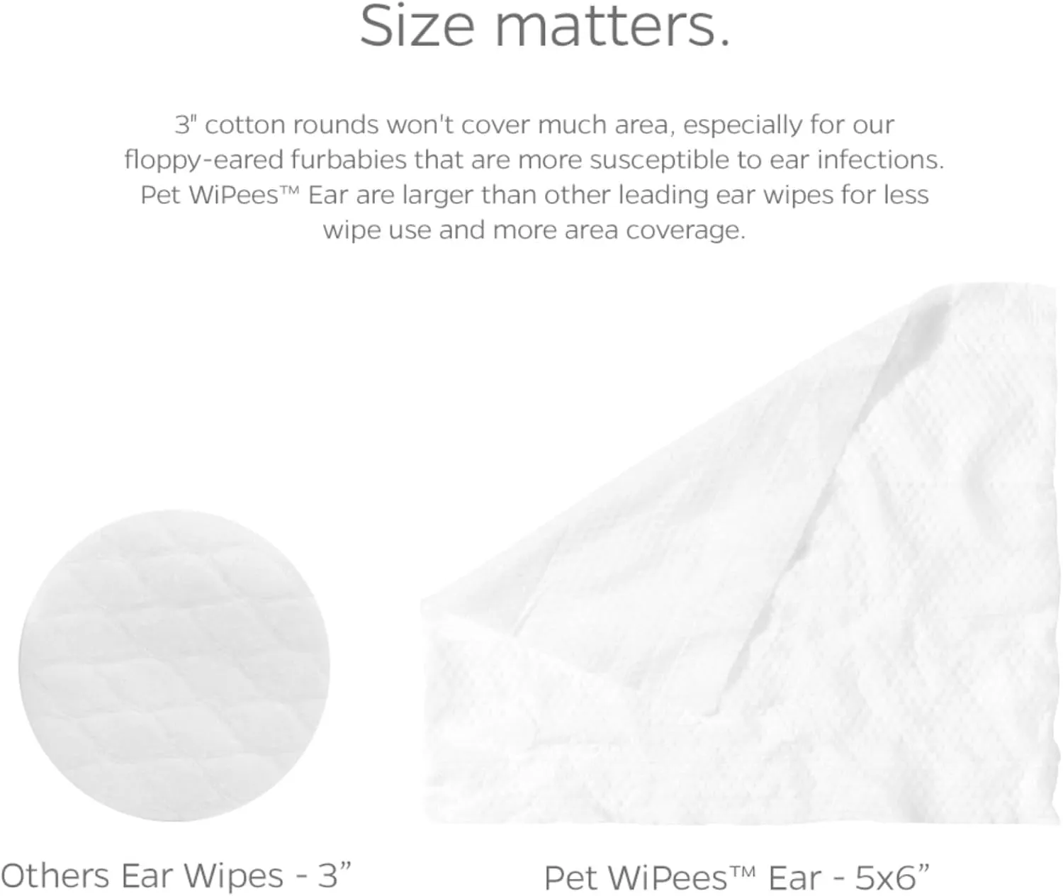 Pet Parents Pet WiPees Ear, Cat & Dog Ear Wipes, Ear Cleaner for Dogs, Ear Wipes for Dogs. (100 Count (Pack of 1), Natural)