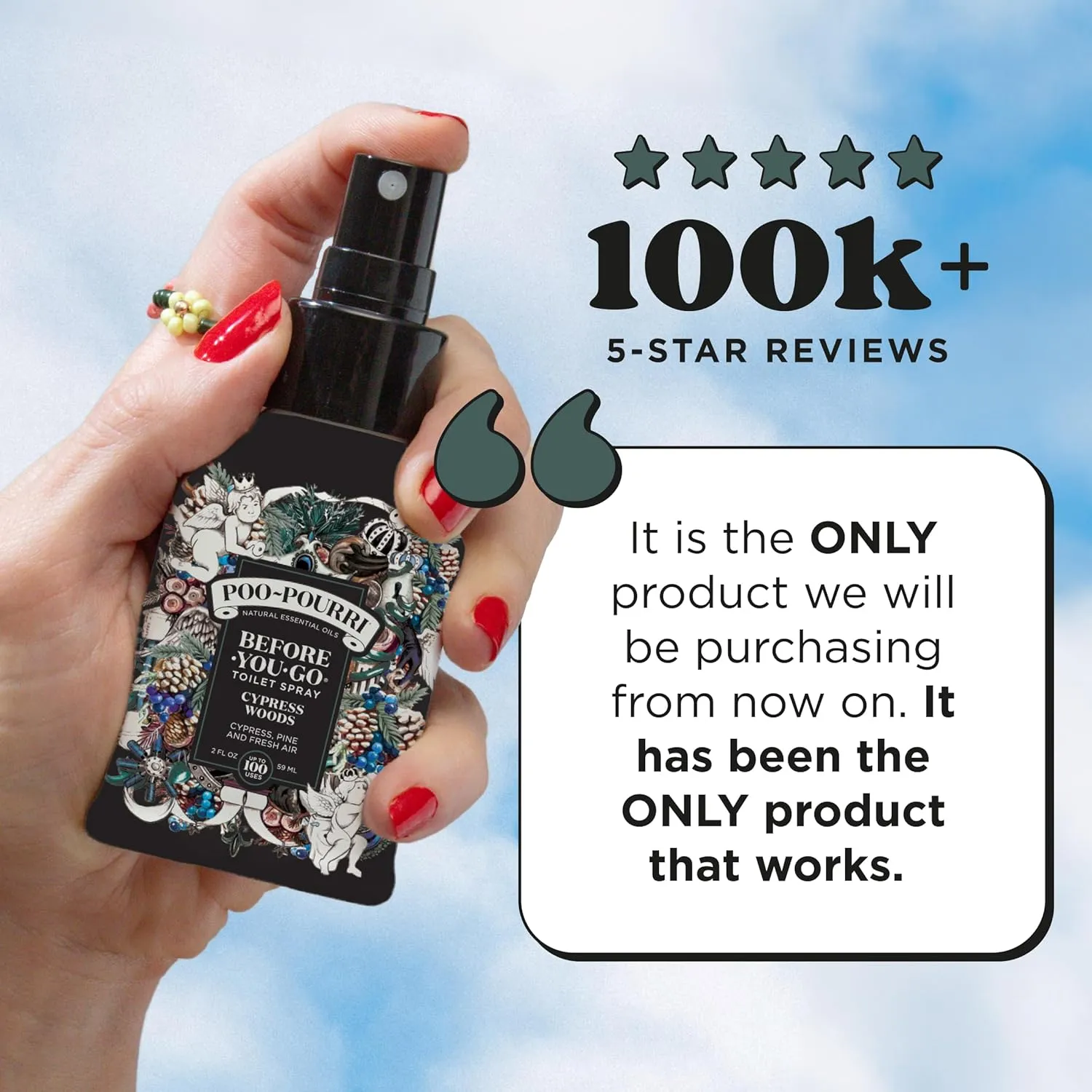 Poo-Pourri Before-You-Go Toilet Spray, Cypress Woods, 2 Fl Oz - Cypress, Pine and Fresh Air (Pack of 2)