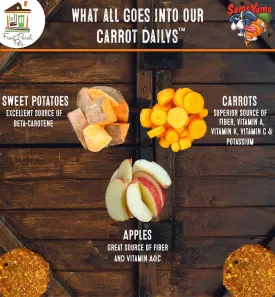 Sams Yams Sweet Potato Dog Treats, Healthy Dog Treats for Large, Medium or Small Breed Dogs, Sweet Potato Dog Chews Made in USA - Sam's Yams DAILY's Simply Sweet Potato, Apple & Carrot Dog Snacks, 7oz