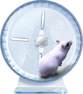 Silent Hamster Wheel, Super-Silent Hamster Exercise Wheels Accessories, Quiet Running Wheels, Adjustable Stand for Hamsters Mice Or Other Small Animals ( 7 inch,Transparent)